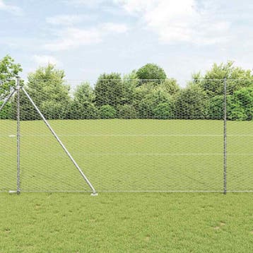 vidaXL zeshoekig gaasgek met palen 50 x 1,5 m Gegalvaniseerd, Tuin en Terras, Verzenden, Nieuw