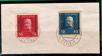 Autriche-Hongrie - Courrier militaire monténégrin - Complet, Postzegels en Munten, Gestempeld