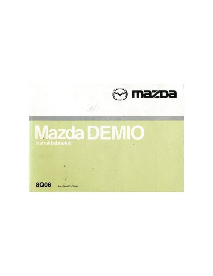 2000 MAZDA DEMIO INSTRUCTIEBOEKJE NEDERLANDS, Autos : Divers, Modes d'emploi & Notices d'utilisation, Enlèvement ou Envoi