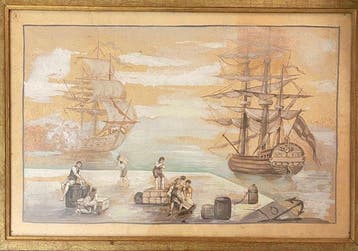 École italienne (XVIII) - Le départ des bateaux du port