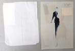 Maggy Rouff (1896-1971) - 2 Dibujos originales y muestra de