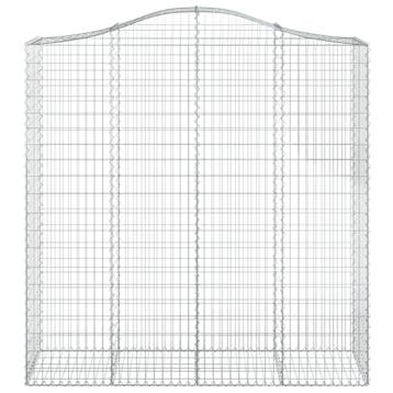 vidaXL Schanskorf gewelfd 200x50x200/220 cm gegalvaniseerd, Verzenden, Nieuw