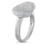 Ring Platina, Platina 1.0ct Diamant Hartvormige Ring -, Handtassen en Accessoires, Ringen, Nieuw