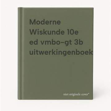 Moderne Wiskunde 10e ed vmbo-gt 3b uitwerkingenboek, Boeken, Verzenden, Gelezen