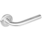 Intersteel deurklink Recht op rond rozet rvs, Nieuw