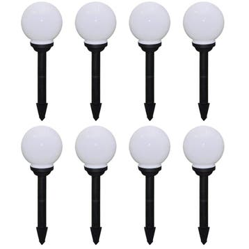 vidaXL Tuinpadlampen 8 st met grondpin LED 15 cm, Verzenden, Nieuw