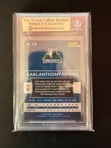 2015/16 Panini Karl Anthony Towns #328 - Beckett 9.5 - 1, Nieuw