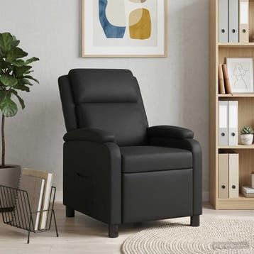 vidaXL Recliner Zwart Kunstleer, Verzenden, Nieuw