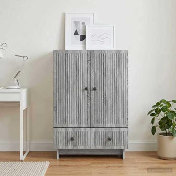 vidaXL Dressoir Grijze Sonoma 66 x 34,5 x 95 cm, Verzenden, Nieuw