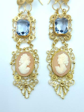 Zonder minimumprijs - Oorbellen Zilver, Verguld - 72.00ct., Nieuw