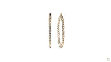 Boucles doreilles cerceau - 14 carats Or jaune - 10.78ct.