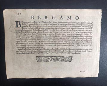 Europa - Italië/Lombardije; Francesco Bertelli - Bergamo -, Livres, Atlas & Cartes géographiques