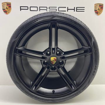 Porsche Taycan ORIGINELE 21 Mission E GTS met zomerbanden, Ophalen, Gebruikt, Banden en Velgen, 21 inch
