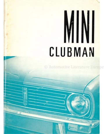 1975 AUSTIN-MORRIS MINI CLUBMAN INSTRUCTIEBOEKJE NEDERLANDS