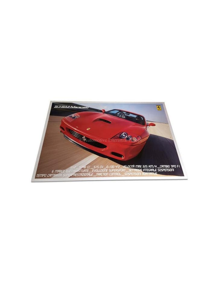 2002 FERRARI 575M MARANELLO POSTER 1808/02, Boeken, Auto's | Folders en Tijdschriften