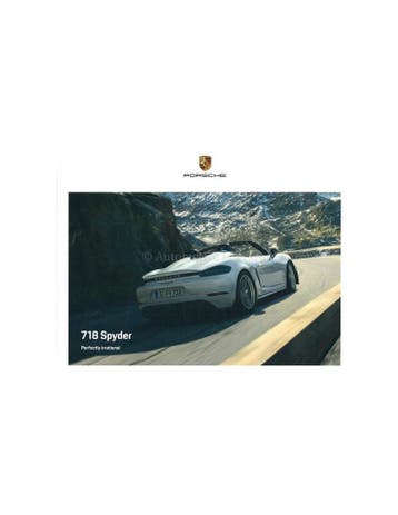 2020 PORSCHE 718 SPYDER HARDCOVER BROCHURE ENGELS