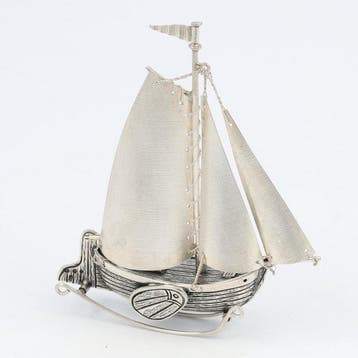 NO RESERVE - J. Niekerk - Zeilboot Skûtsje - Beeldje,