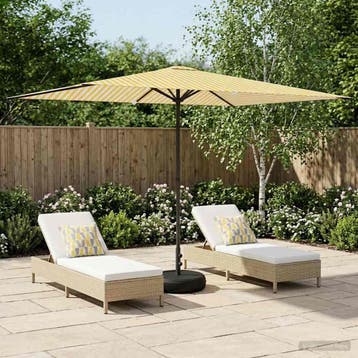 vidaXL Tuinparasol met voet 200 x 300 cm Polyester, Verzenden, Nieuw