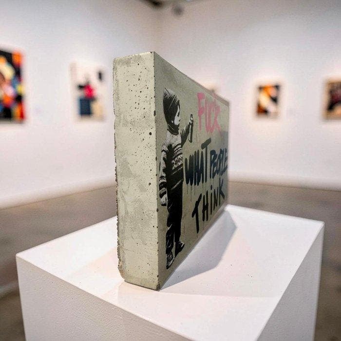 STRINK - WHAT PEOPLE THINK, Antiquités & Art, Art | Peinture | Moderne