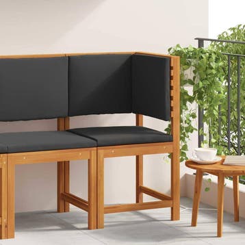 vidaXL Tuinstoel met kussen Bruin 50 x 50 x 91cm Massief, Tuin en Terras, Verzenden, Nieuw