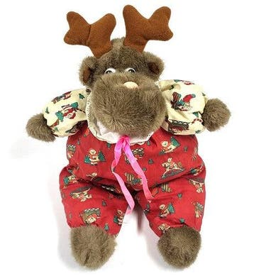 Vintage Fancy Zoo kerstknuffel eland, Verzenden