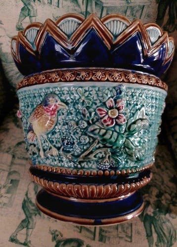 De bruyn - gustave de bruyn - Bloempot - 1188 - Majolica -