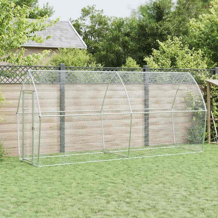 vidaXL Kippenhok 400x105x182 cm gegalvaniseerd staal, Dieren en Toebehoren, Knaagdieren en Konijnen | Hokken en Kooien, Nieuw