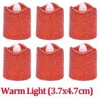 LED Minikaarsje Glitter Rood per stuk, Nieuw