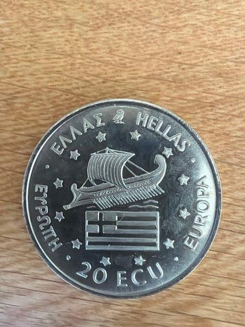Griekenland. 20 ECU 1993, Alexander der Große 20,5g (Zonder