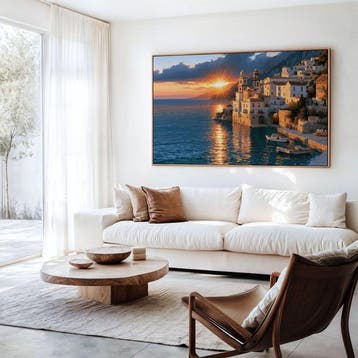 Iconica - Golden Light on Amalfi Coastline - unique 1/1 XXL