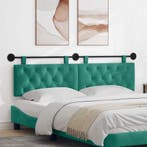 vidaXL Hangend hoofdbord Turquoise Fluweel, Verzenden, Nieuw