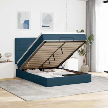 vidaXL Ottoman bed met matrassen 140x200cm fluweel, Verzenden