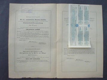 Hongrie. Jaradekkölcsön. Kingdom of Hungary Bond, 200 Kronen