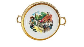 sophie - Dienblad - Porselein, Messing