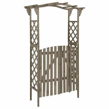vidaXL Pergola met poort 116x40x204 cm massief vurenhout, Verzenden