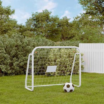 vidaXL Voetbaldoel met net 125x96x60 cm staal en polyester, Verzenden, Nieuw