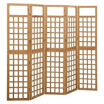 vidaXL Kamerscherm/trellis met 5 panelen 201,5x180 cm, Verzenden, Nieuw