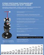 Eterno SE Tegeldrager met Zelfnivellerend kop 5 %., Tuin en Terras, Terrasdelen en Vlonders, Nieuw