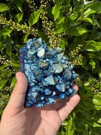 Blauwe titanium kwarts Kristalcluster- 978 g - (1), Verzamelen