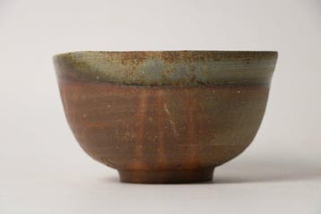 Bizen-ware Chawan en Guinomi-set door Yamamoto Yuichi, met