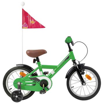 vidaXL Kinderfiets 14 Inch voor 3-5 jaar oud Groen, Verzenden, Nieuw