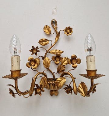H.Kölg style - Hollywood Regency Bloemen Wandlampen -