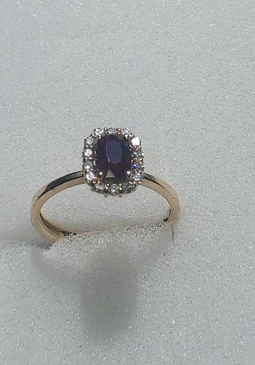 Bague - 18 carats Or jaune - 1.18ct. tw. Rubis - Diamant -, Nieuw