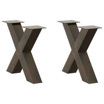 vidaXL Salontafelpoten 2 st X-vormig 50x(42-43) cm staal, Verzenden, Nieuw