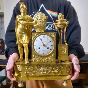 Figurale pendule Charles X - Verguld brons - 1820 - Charles