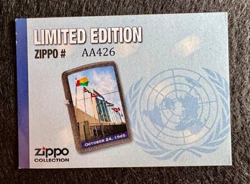Zippo - Zippo United Nations / ONU - Iron Stone (Limited