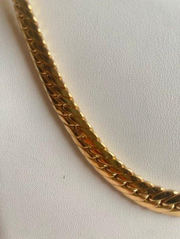 Collier - 18 carats Or jaune - Collier maille Anglaise