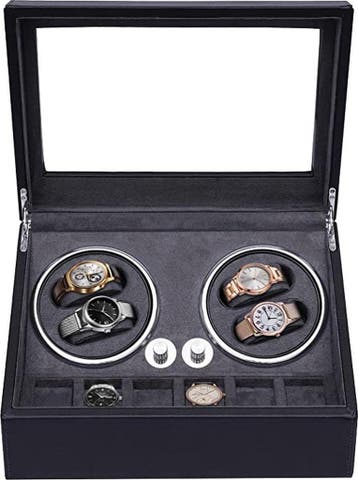 Watchwinder - Horloge doos - Horloge winder - Zwart - Olvy •, Verzenden, Nieuw