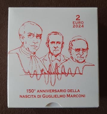 Vaticaan. 2 Euro 2024 Guglielmo Marconi Proof (Zonder