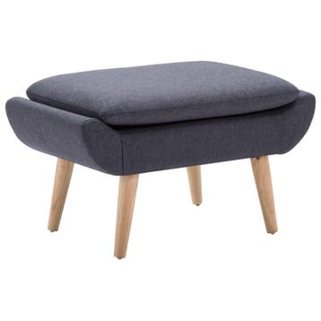 vidaXL Voetenbank 73x43x42 cm stoffen bekleding donkergrijs, Verzenden, Nieuw
